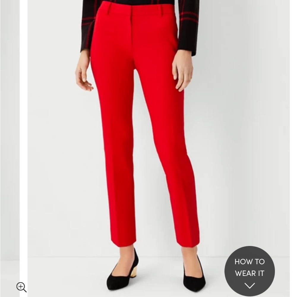 Ann Taylor BRAND NEW with tags, size 8, womens red dress ankle pants/slacks